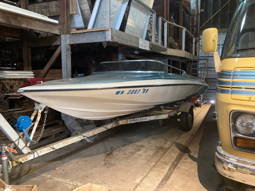 1973 CV16 Glastron Boat With ShoreLander Trailer