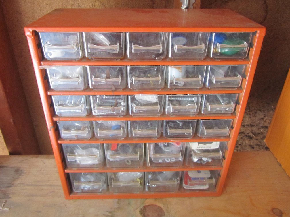 28-Drawer Hardware Organizer Full Of Assorted Hardware