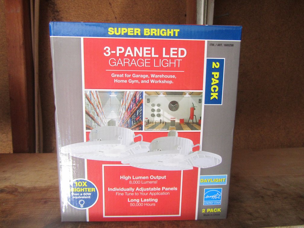 3-Panel LED Garage Light