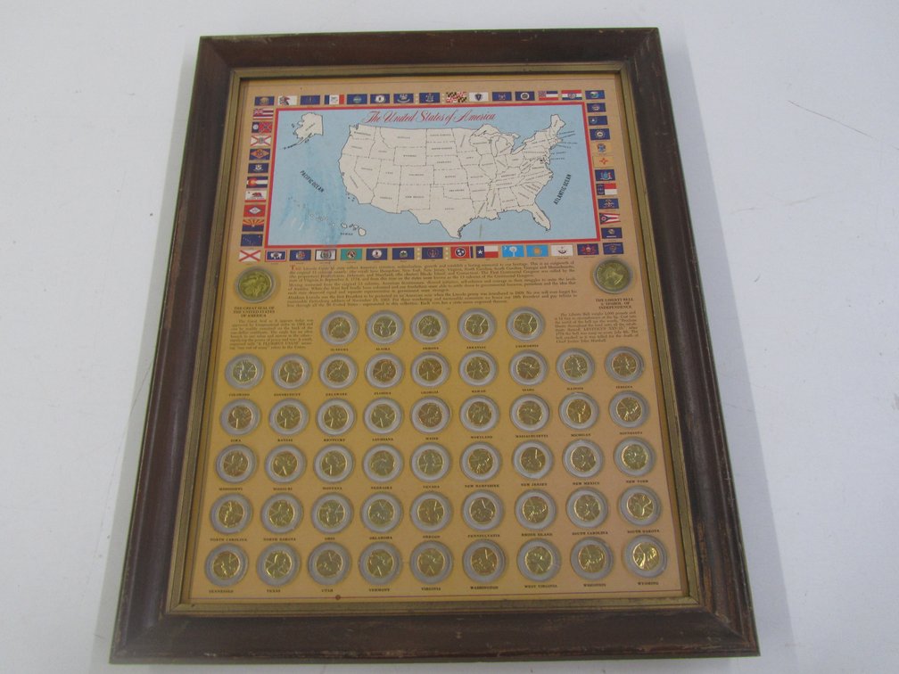 Lincoln Cents By State Set Gold-Plated Coin Set