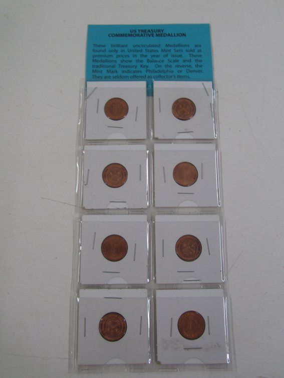 (8) U.S. Treasury Commemorative Medallion Coins