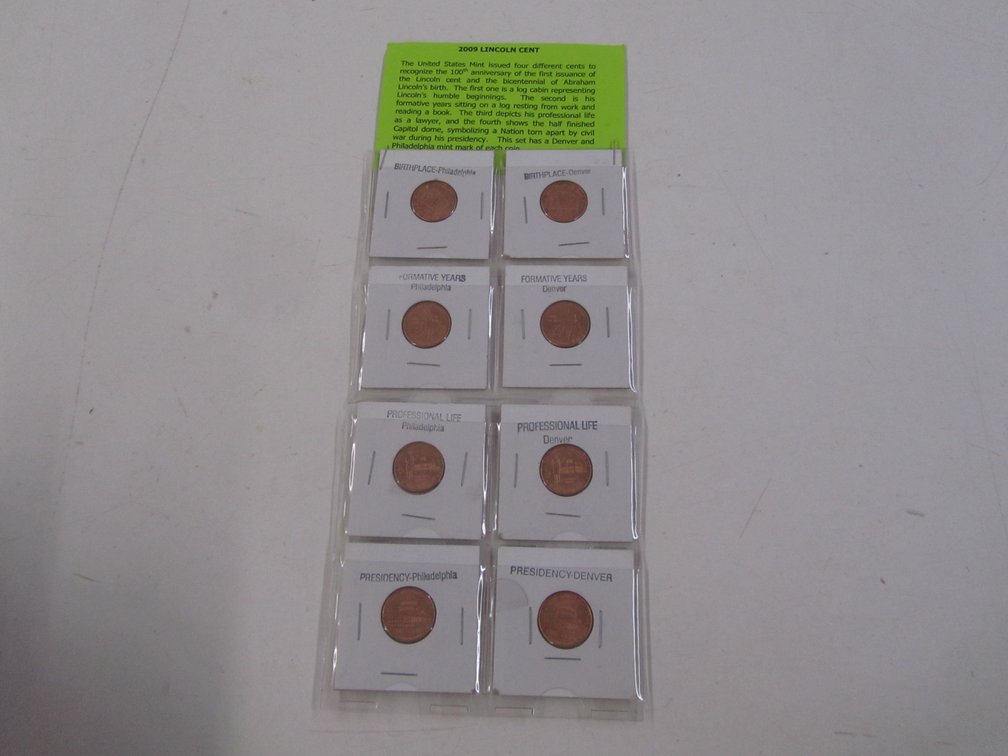 (8) 2009 Lincoln 100th Anniversary Cents