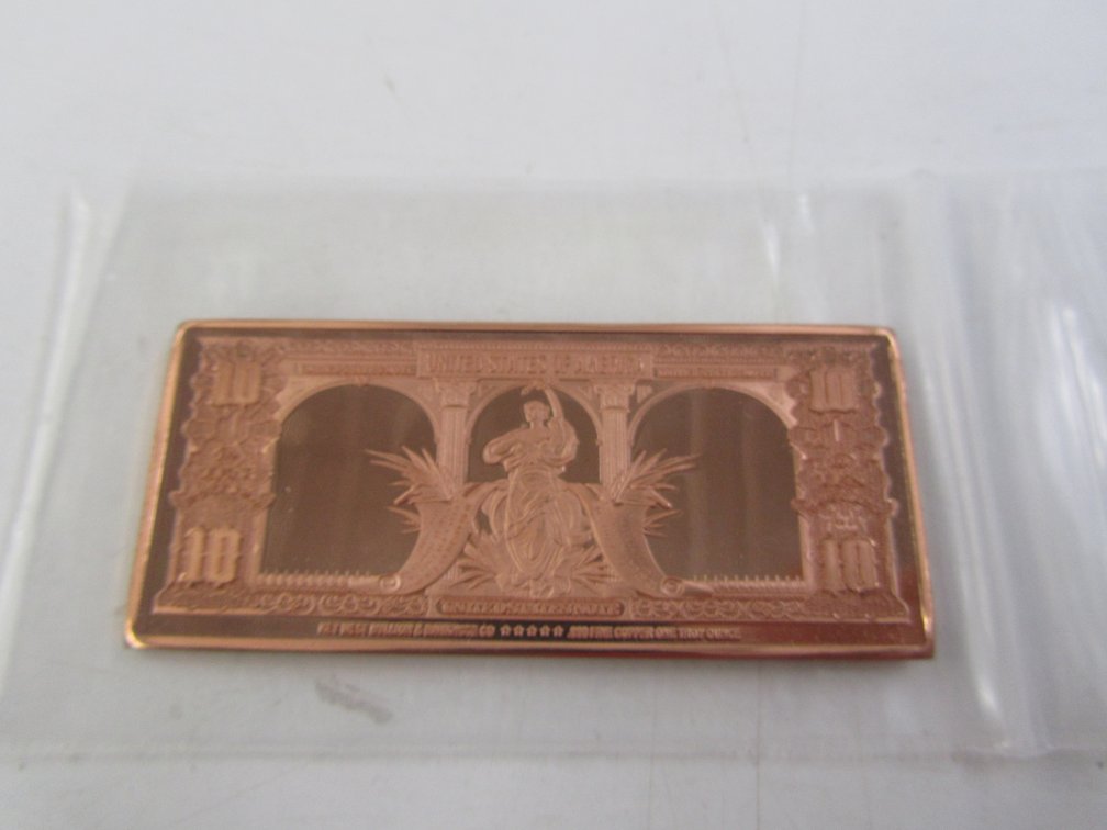 One Troy Ounce .999 Fine Copper Bar