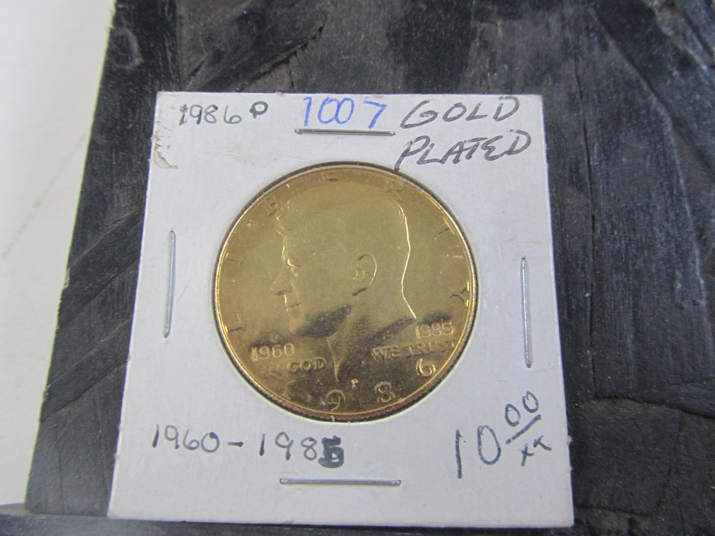 1986-P Gold-Plated Kennedy Half Dollar
