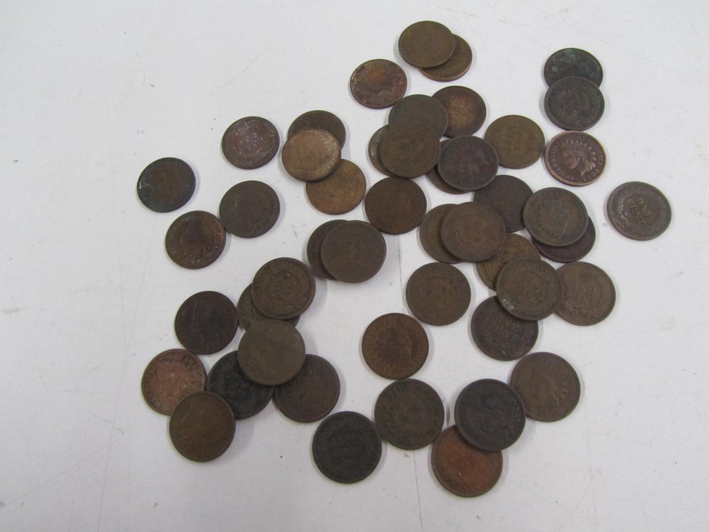 (50) Assorted Indian Head Pennies