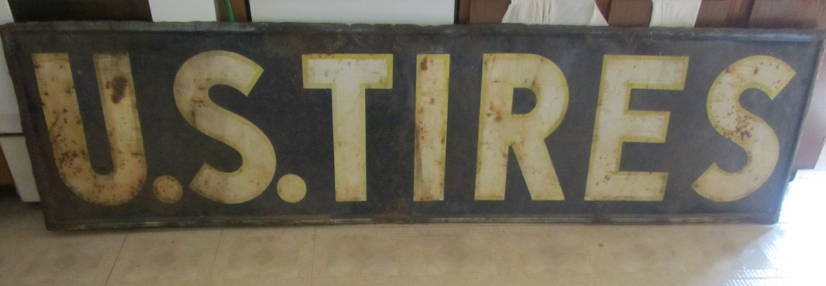 Metal U.S. Tires Sign