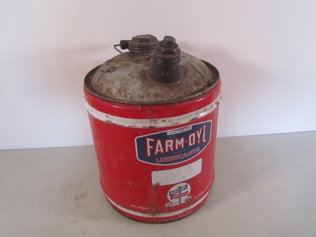 Vintage Farm-Oyl 5 Gallon Lubricants Can