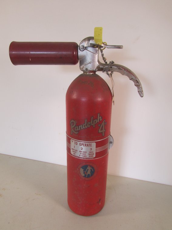 Vintage Randolph "4" Carbon Dioxide Fire Extinguisher