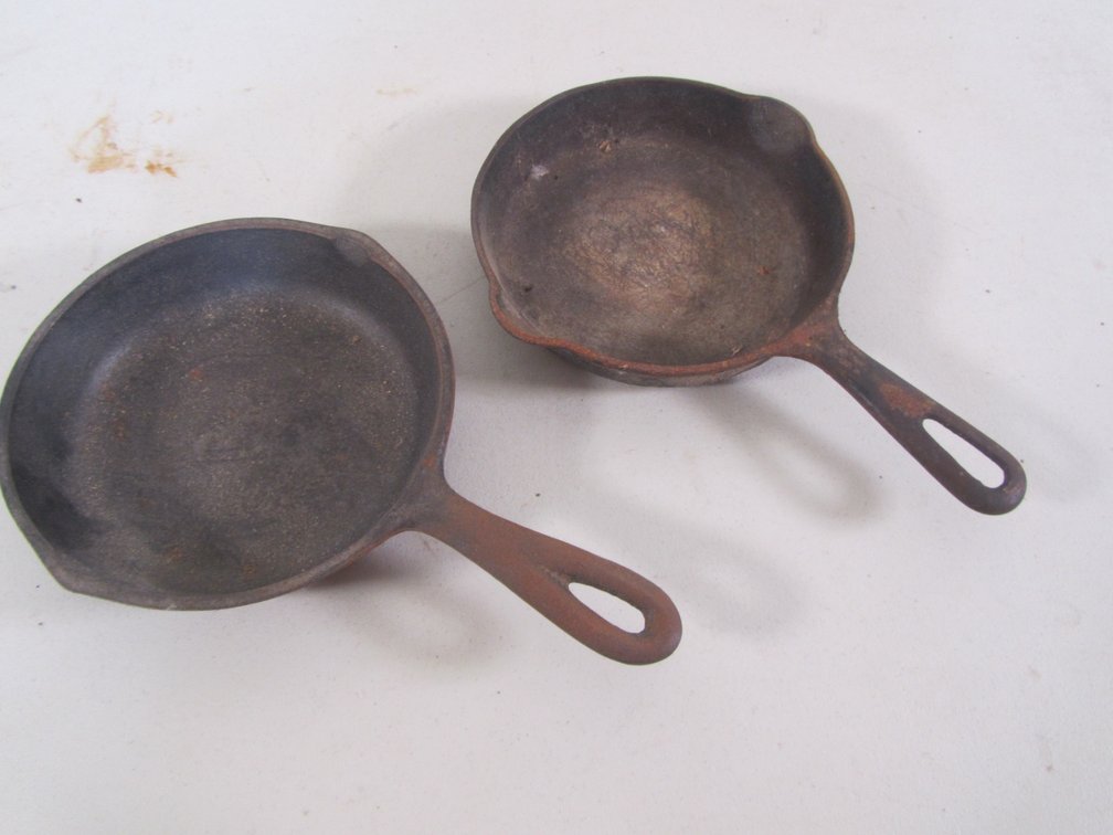 (2) Small Cast Iron Skillets
