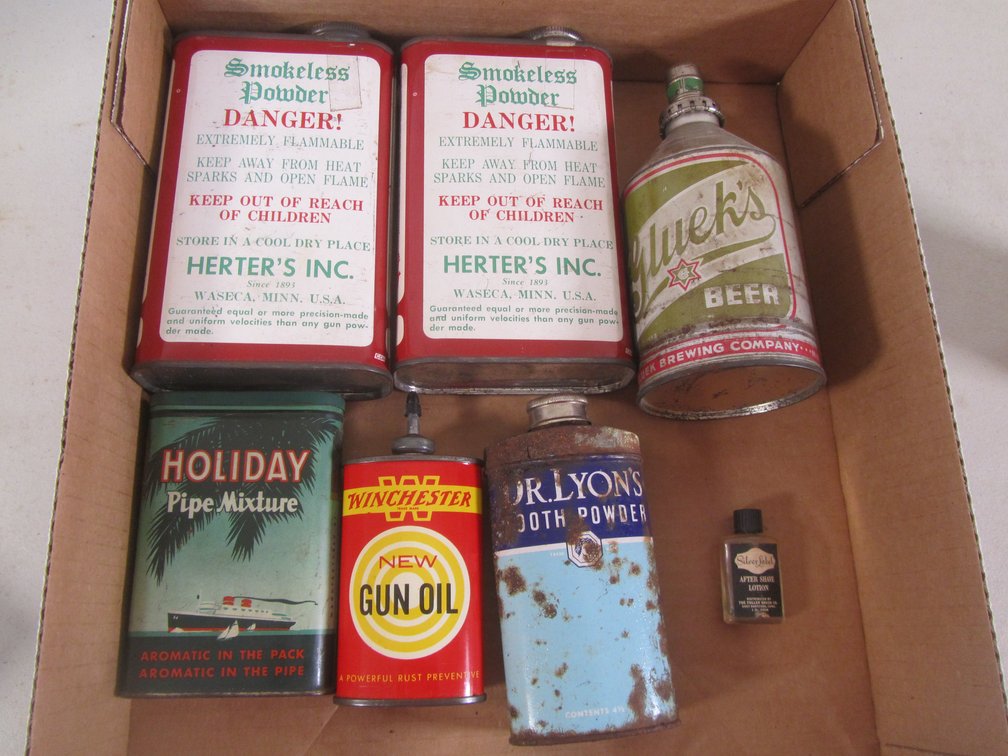 Flat Of Assorted Collectible Cans/Tins