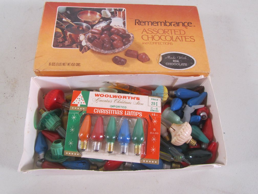 Lot Of Vintage Christmas Light Bulbs