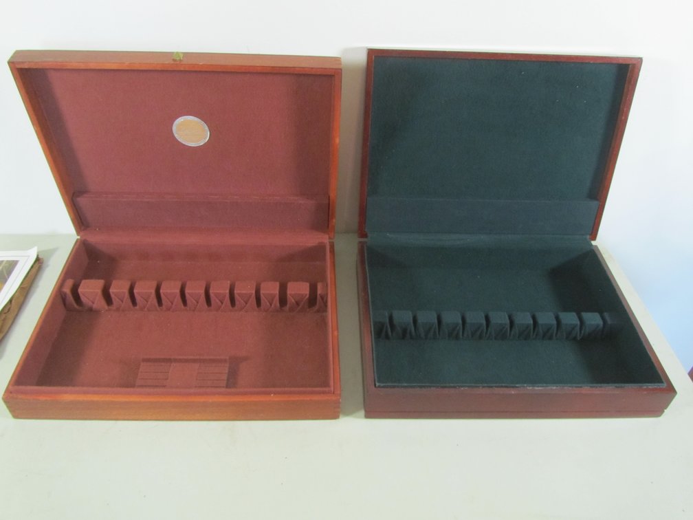 (2) Silverware Boxes