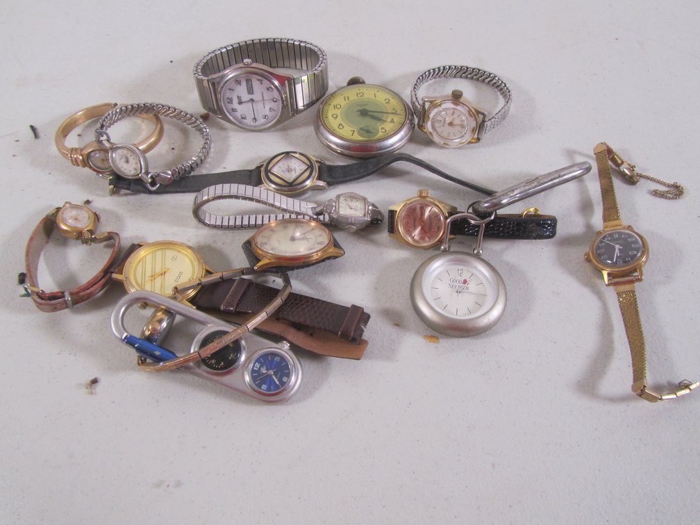 Flat Of Assorted Vintage Watches
