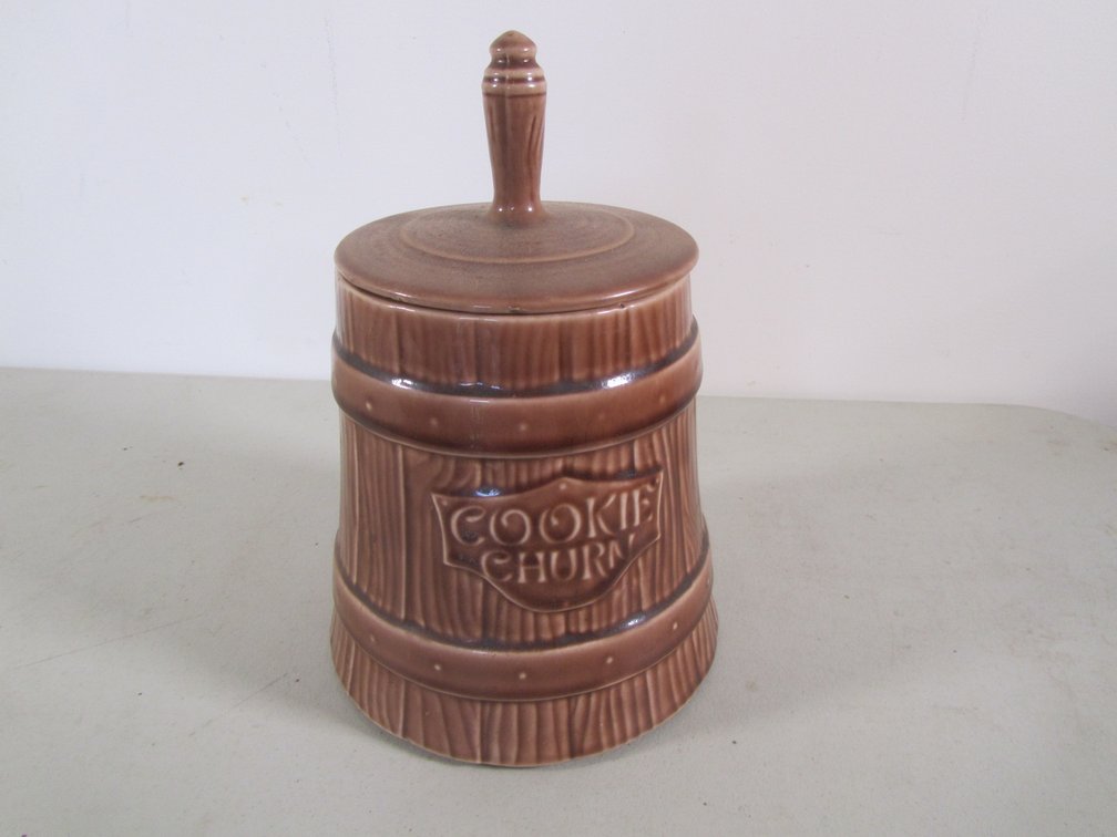 Ceramic Cookie Churn Cookie Jar