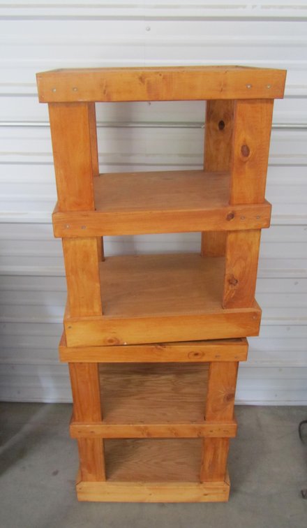 (2) Wood Shelves