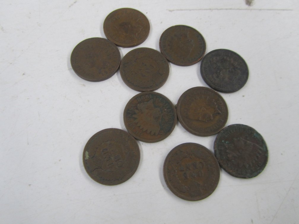 (10) Indian Head Pennies