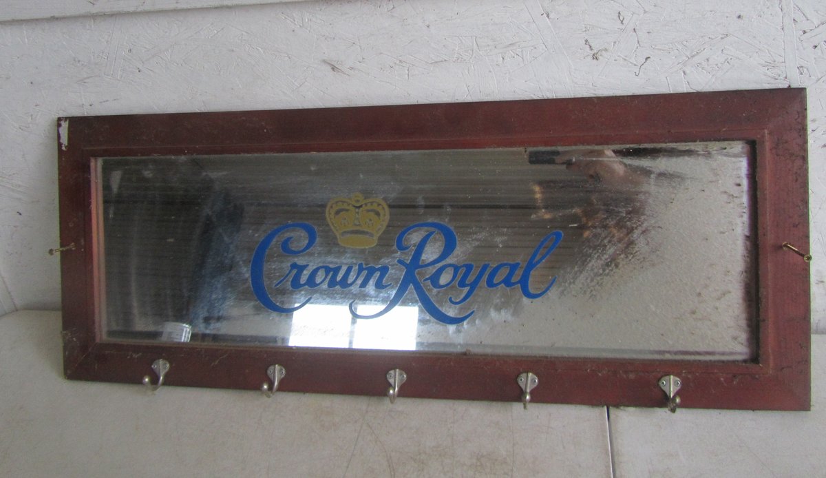 Crown Royal 5-Hook Hanger Mirror