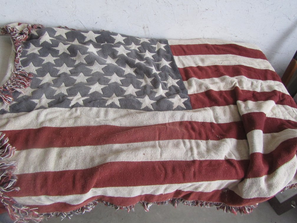 American Flag Style Throw Blanket