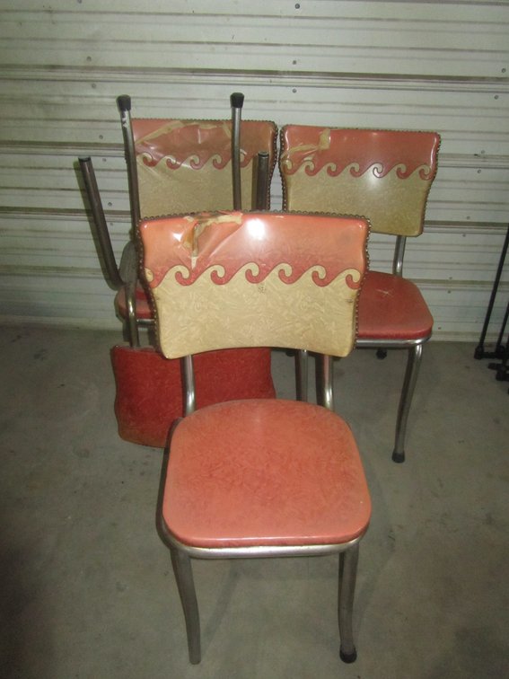 Set Of (4) Vintage Restaurant Style Dining Chairs