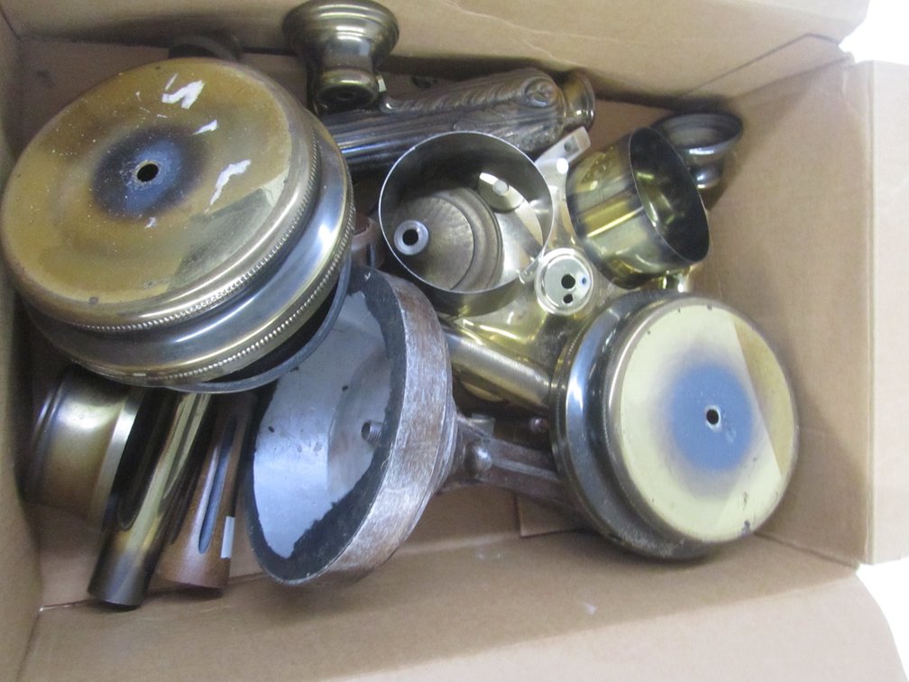 Lot Of Brass Lamp Parts