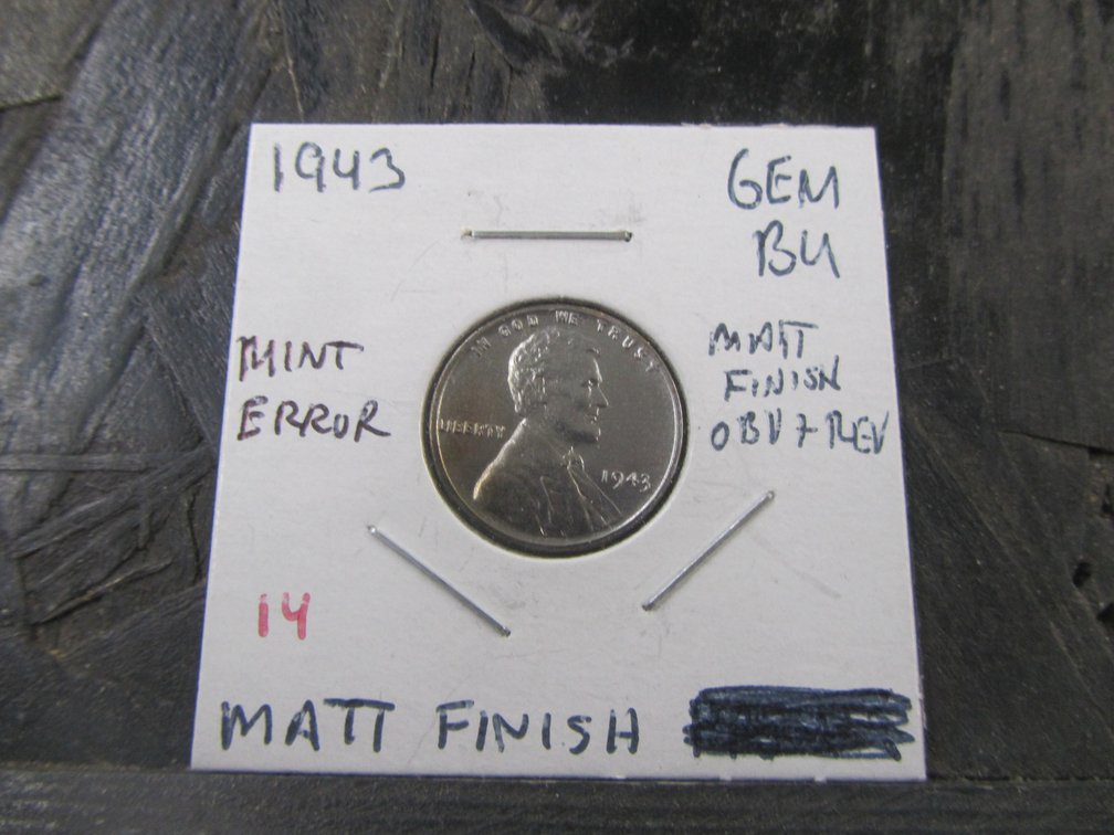 1943 Mint Error Lincoln Steel Cent