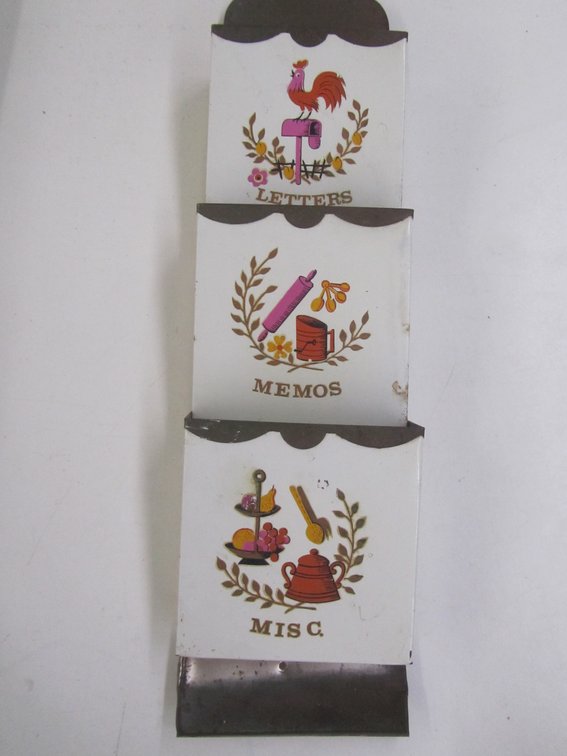 Vintage Tin Letter Holder