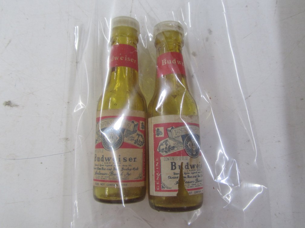 (2) Vintage Budweiser Sample Bottles