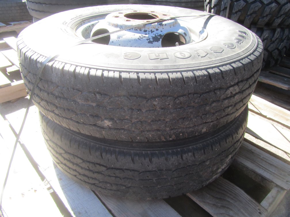 (2) Firestone Steeltex Radial R45 Tires w/Rims