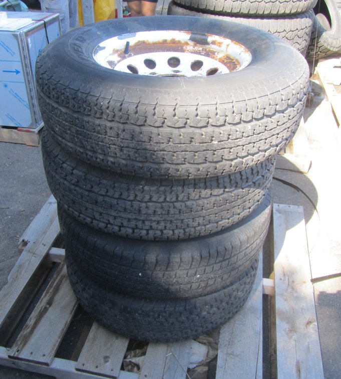 Set Of (4) Trailer Rims w/Tires