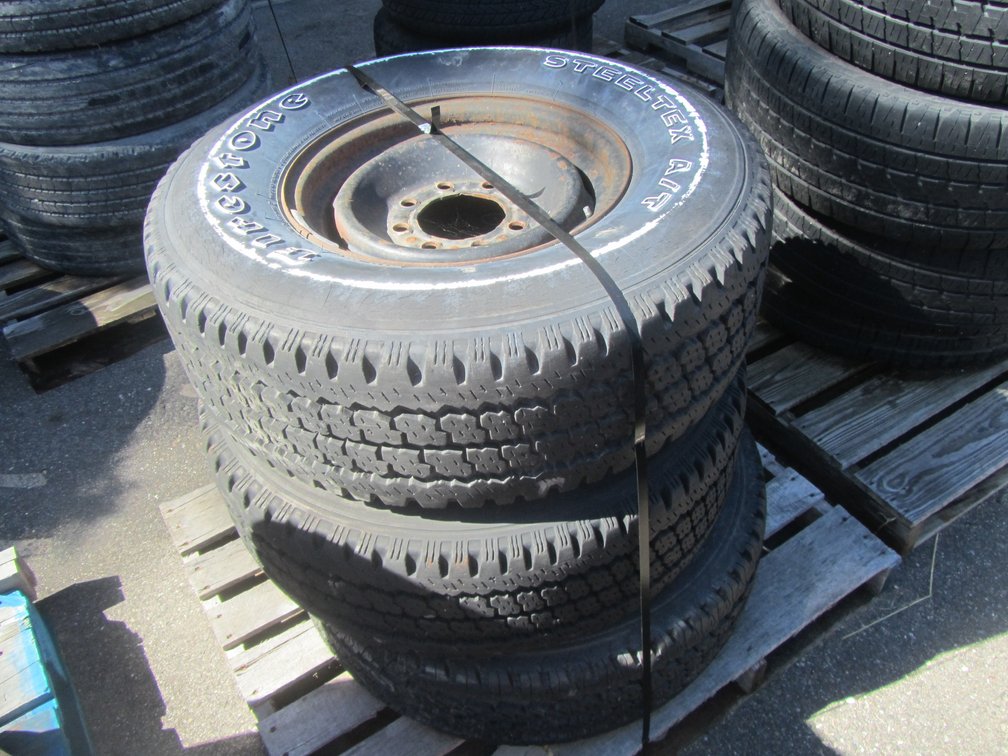 (3) 8-Bolt Trailer Rims w/Tires