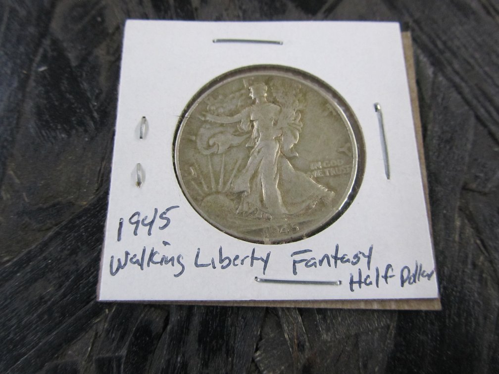 1945 Walking Liberty Fantasy Half Dollar Coin - Silver, Struck The Same On Both Sides