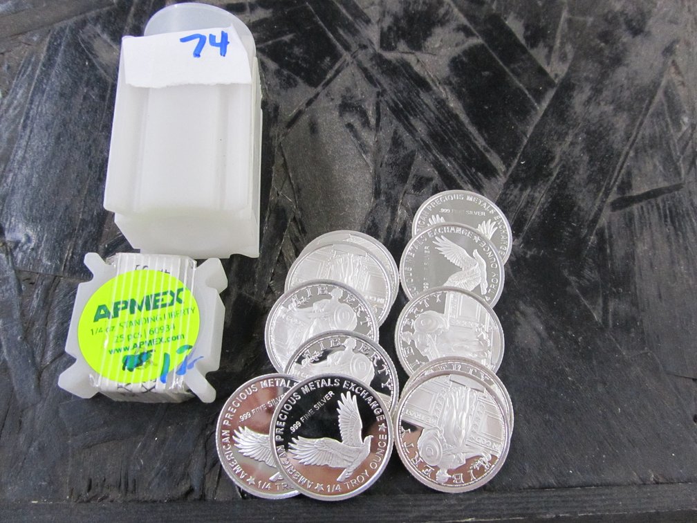 (12) 1/4 Troy Ounce .999 Silver Commemorative Standing Liberty Silver Rounds