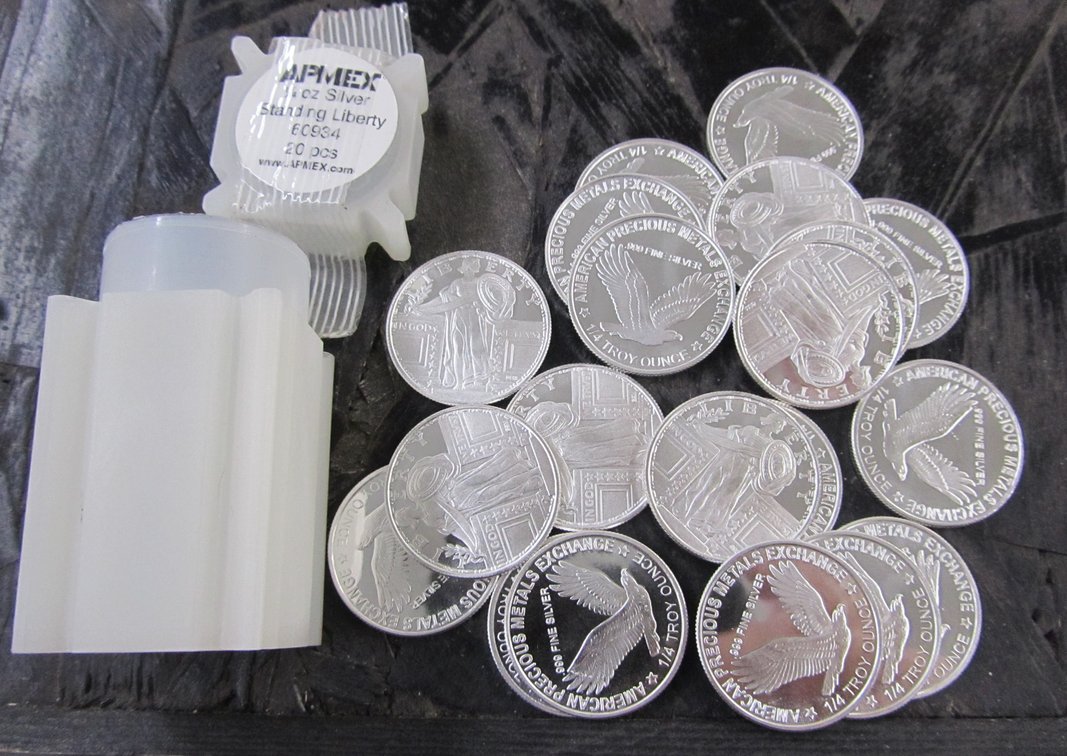 (20) 1/4 Troy Ounce .999 Silver Commemorative Standing Liberty Silver Rounds