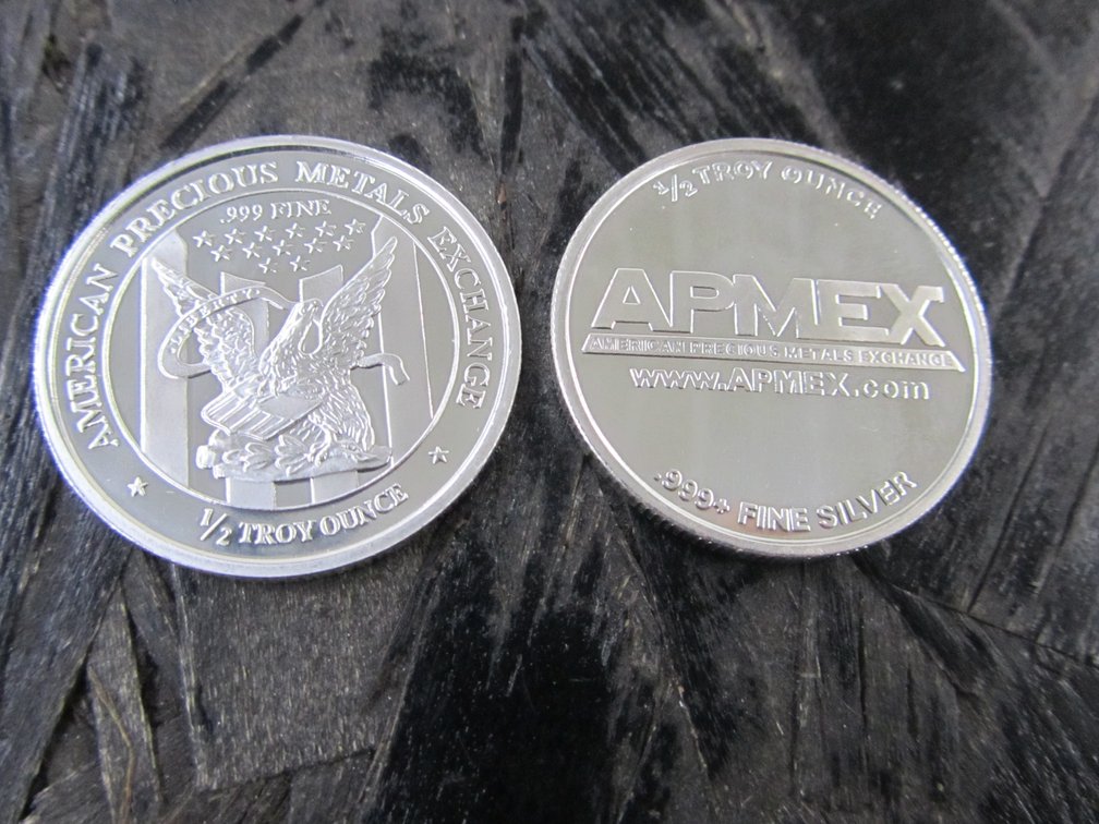 (2) APMEX 1/2 Troy Oz. .999 Fine Silver Rounds