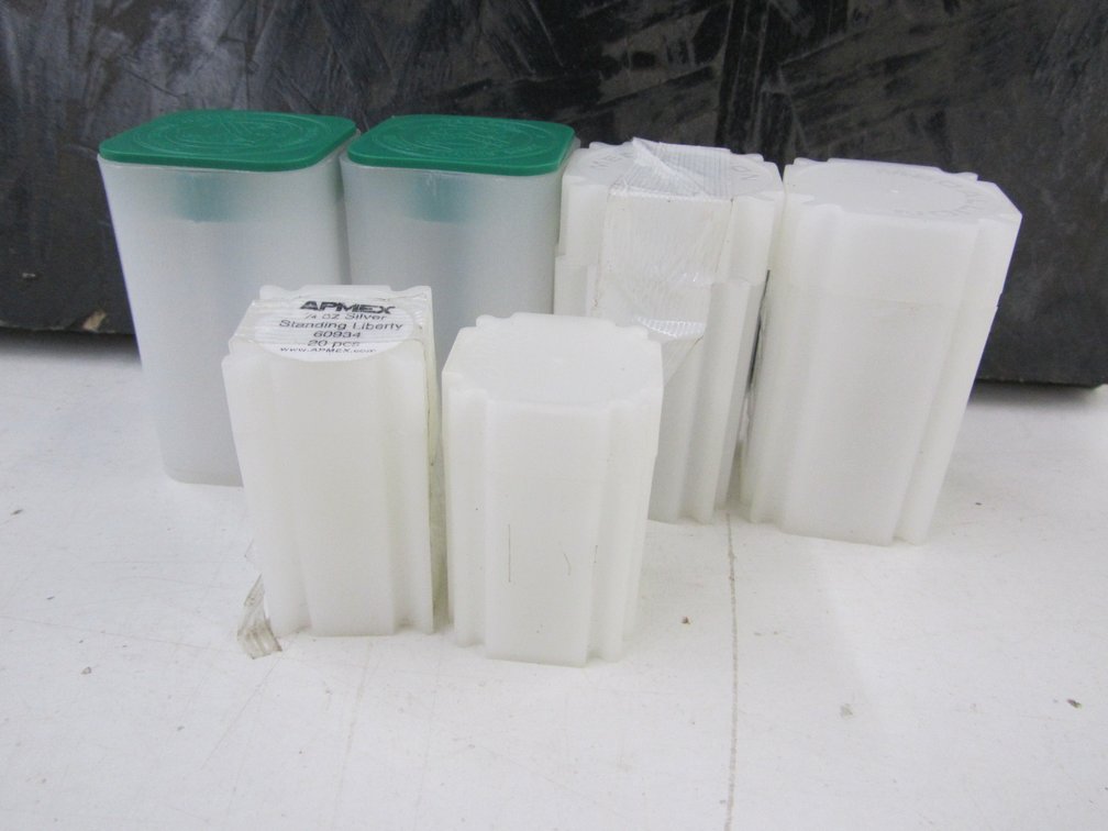 (6) Empty Coin Storage Tubes