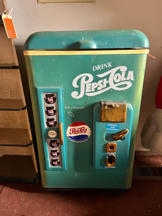 Vintage Pepsi Cola Vending Machine 38"T