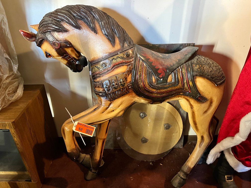 Wood Carousel Horse 46"x47"T