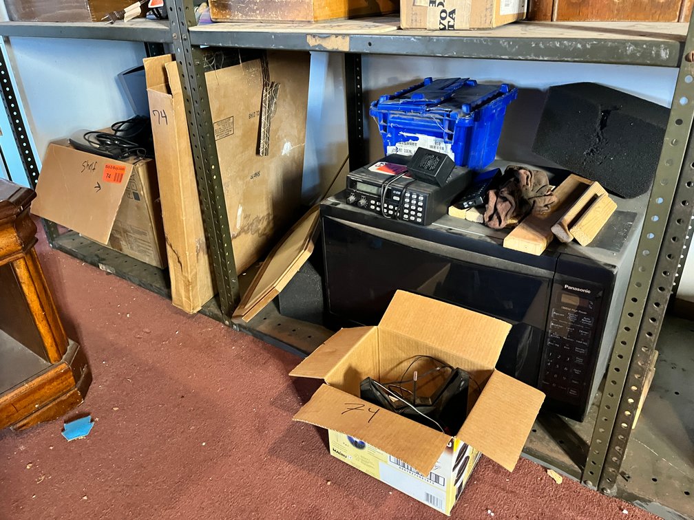 Panasonic Microwave With Assorted Household Items