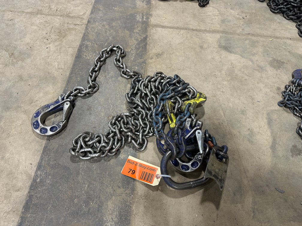2019 Olsen LE3 Double Leg Chain Sling, 15,200 lbs WLL, 3/8" Chain, Serial No. 641332