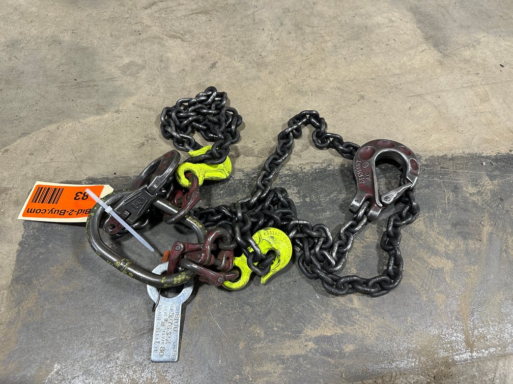 2023 BRANCHES Lifting Chain Sling, 9/32", Grade 80, 6100 lbs WLL, 6ft 1in Reach