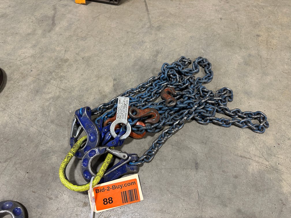 2018 DOSA BRANCHES Lifting Chain Sling, 2-Leg, Grade 100, 9/32" WLL 7400 lbs, SN 635759.3