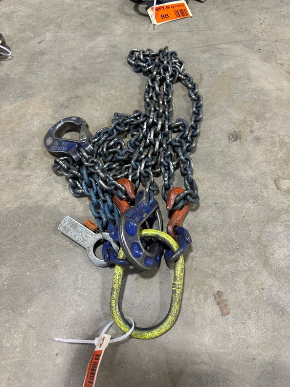 2019 Dosa Branches Lifting Chain Sling, 2-Leg, 9/32" Grade 100, 8ft 4in Reach, 7400 lbs WLL