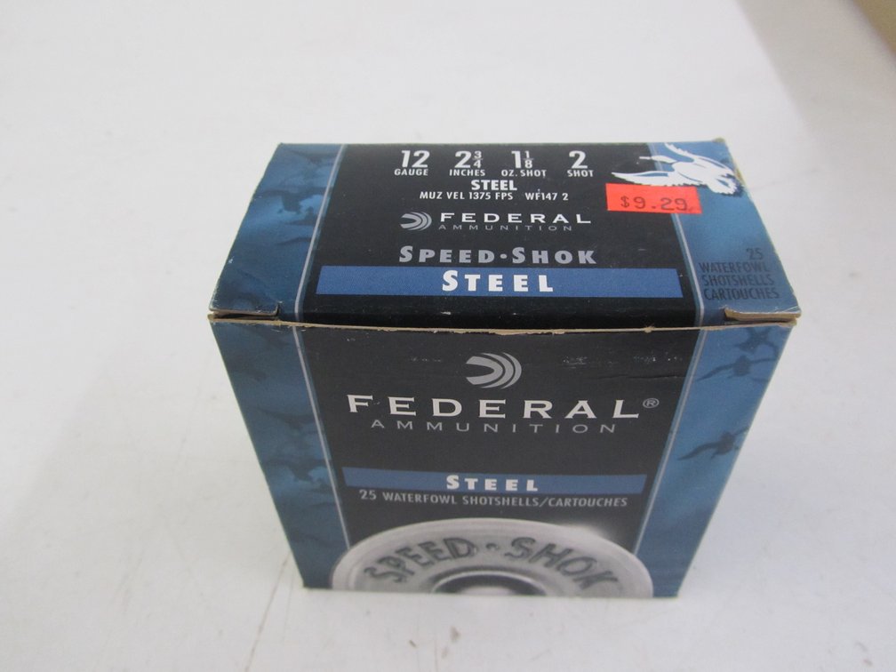 (25) 12 Gauge Federal Steel Shot 