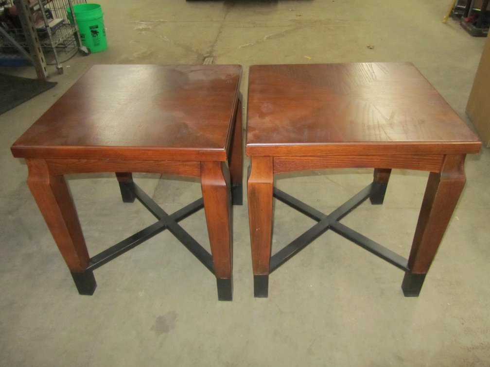 Pair Of Nice Wood Side Tables