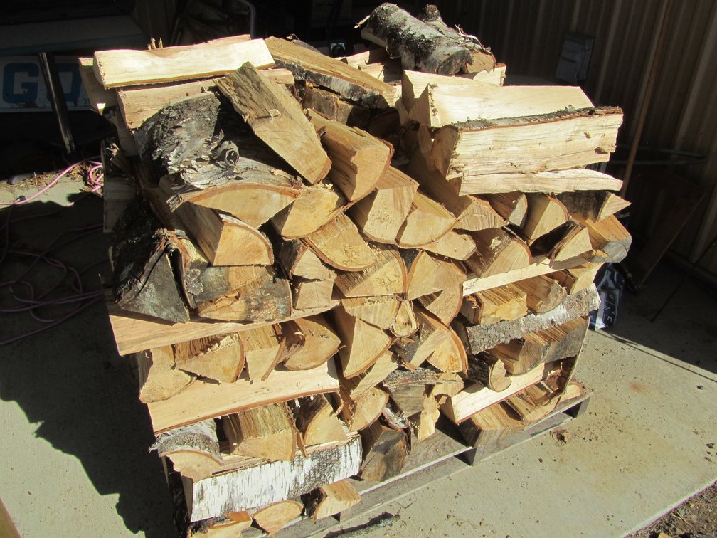 Lot Of Split Birch Firewood