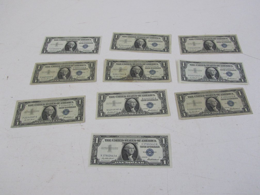 (10) 1957 Series Silver Certificates