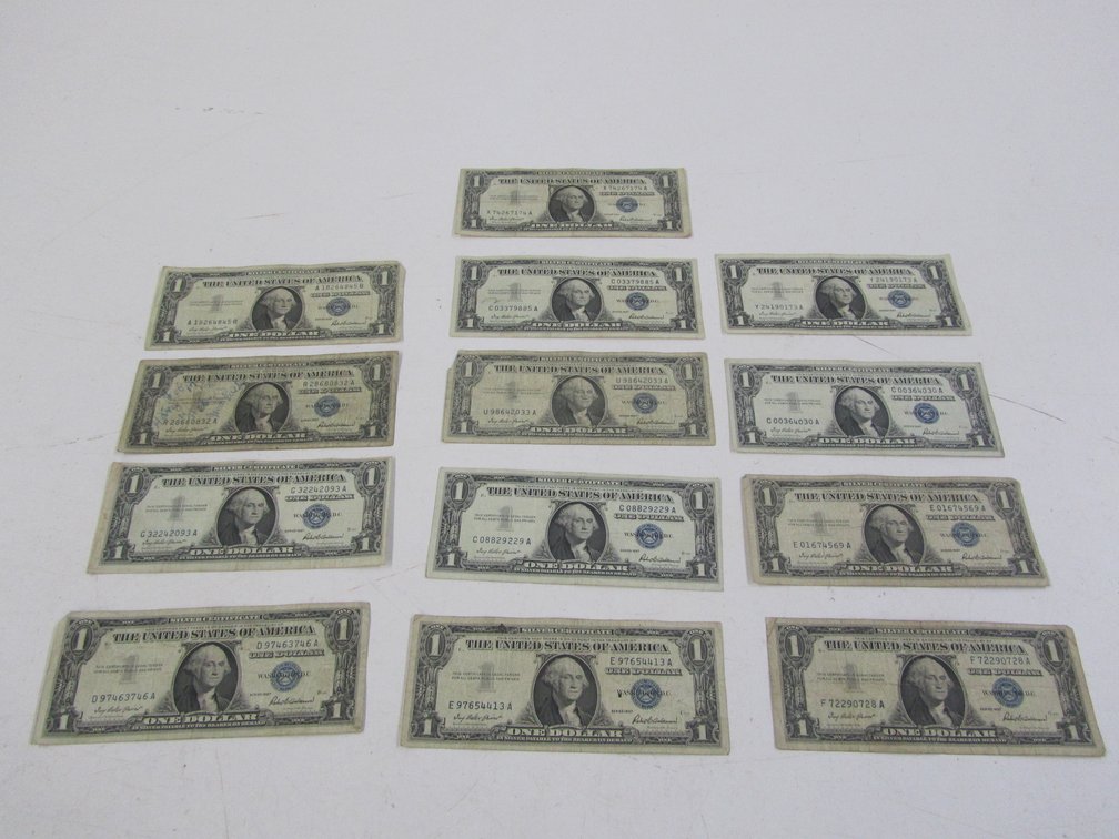 (13) 1957 Series Silver Certificates