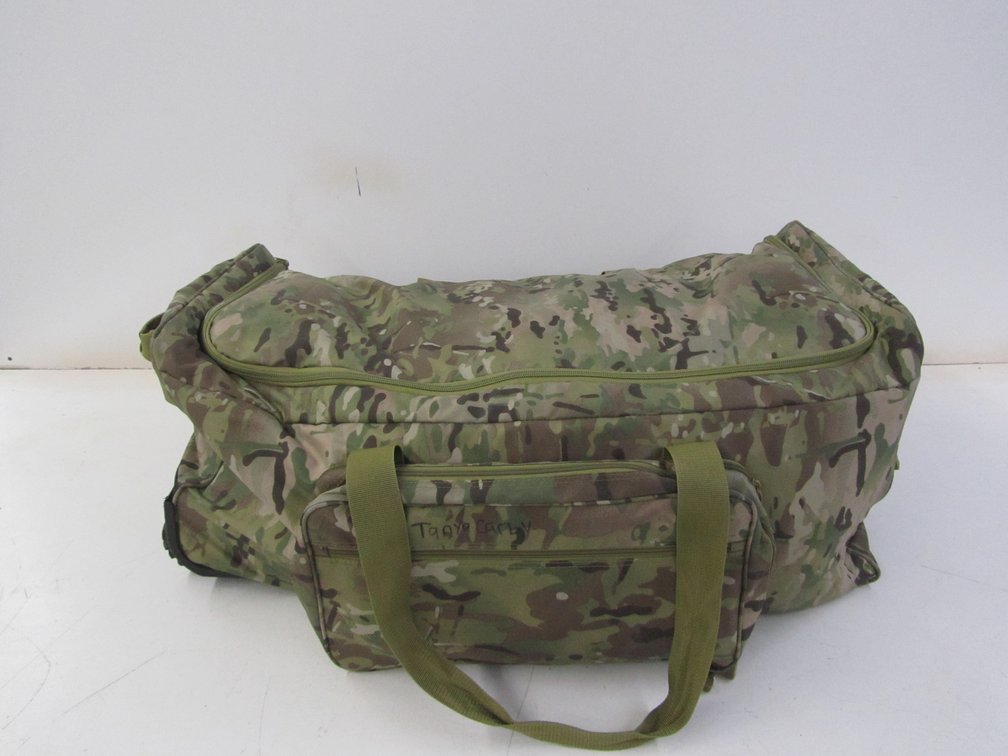 Large Military Duffle Bag Full Of Assorted Military Supplies