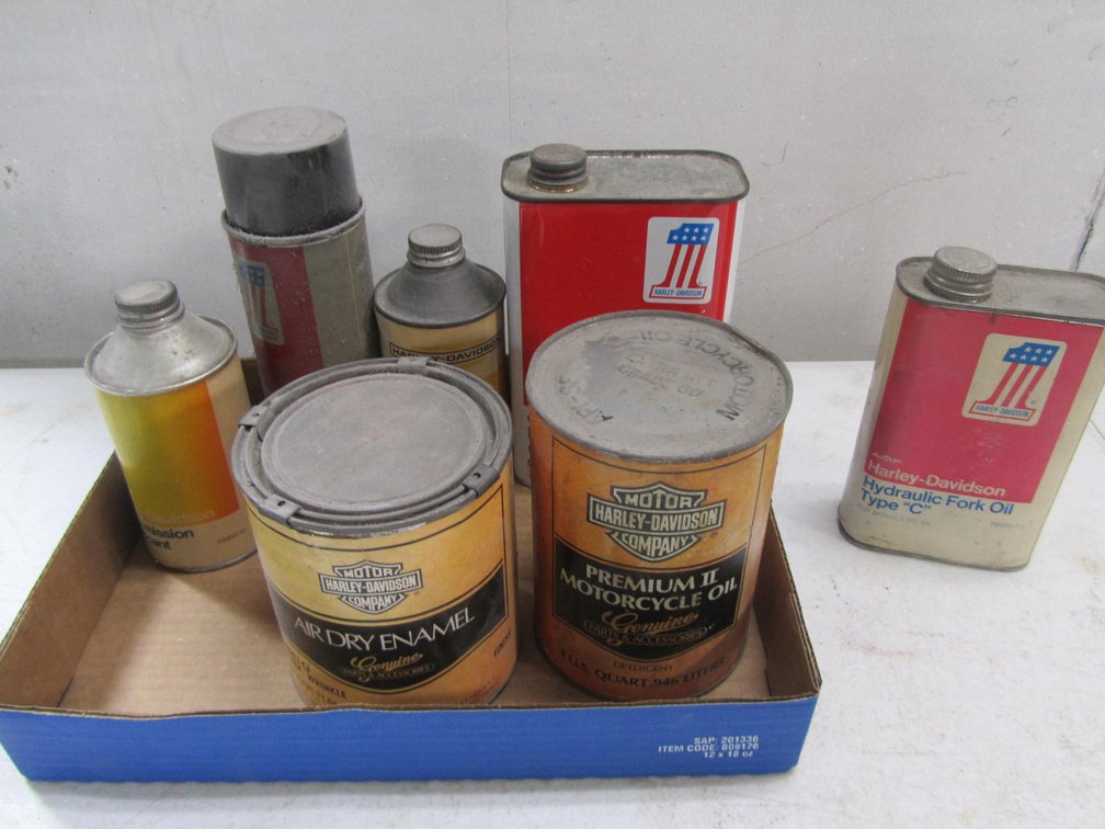 Flat Of Assorted Harley-Davidson Fluids And More