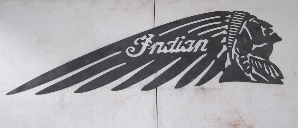 Plasma Cut Steel Indian Motorcycles Sign